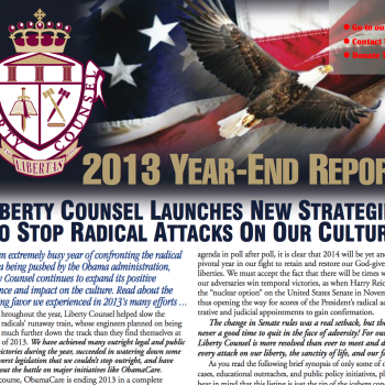 LIBERTY COUNSEL LAUNCHES NEW STRATEGIES TO STOP RADICAL ATTACKS ON OUR CULTURE